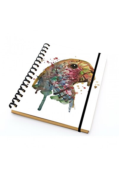 PAKLON Desenli Sert Kapak 14x21 Cm Spiralli Defter 100 Yp Düz -
