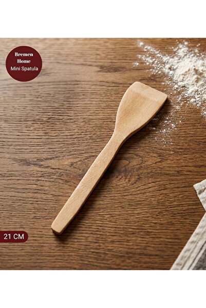 Bremen Home Mini Ahşap Spatula Tahta Spatula (21 CM)