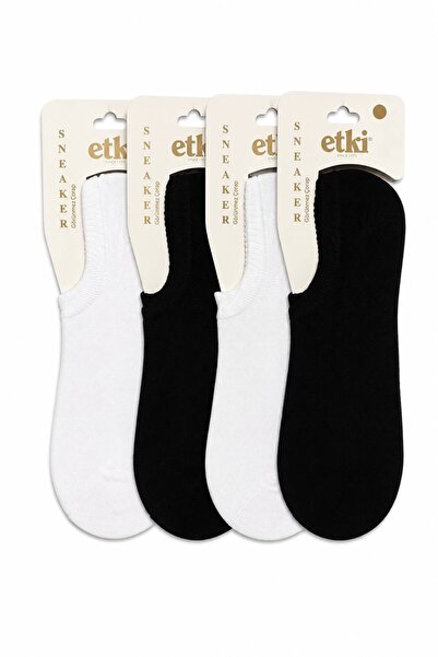 Etki Women's Sneakers Socks 4-Piece Cotton Bamboo Invisible Socks Anti-Sweat ...