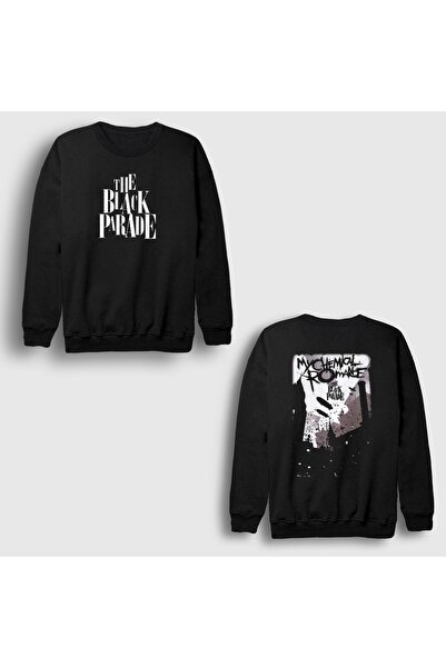Presmono سويت شيرت أسود للجنسين مطبوع عليه Black Parade Rock My Chemical Roma...