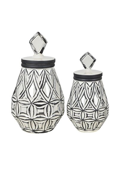 Crestview Collection Geometrical Farm House Vases,Set of 2