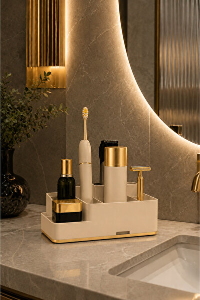 Arvella Studio رف منظم للحمام - حامل منظم لمستحضرات التجميل والعناية الشخصية ...