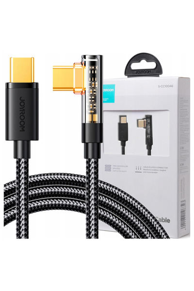 Joyroom Cablu de gaming USB-C la USB-C 100W 1.2M cu conector în unghi pentru ...