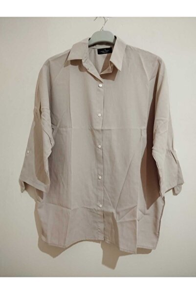 anne moda ankara Cotton-Viscose Summer Shirt, Three-Quarter Sleeves, Oversize...