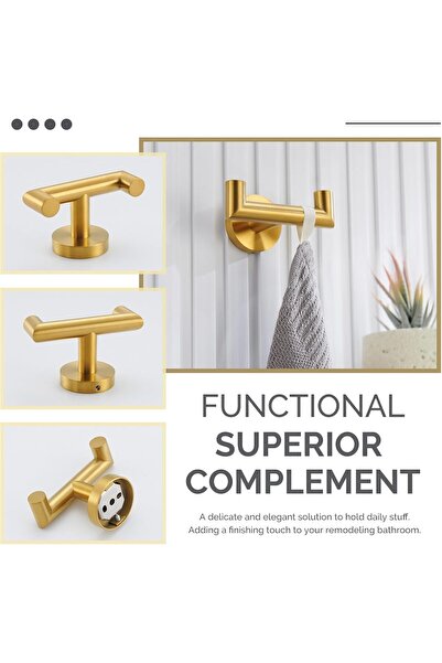 STARSTAR Two-piece double bathroom wall hooks, SUS 304 stainless steel, suita...