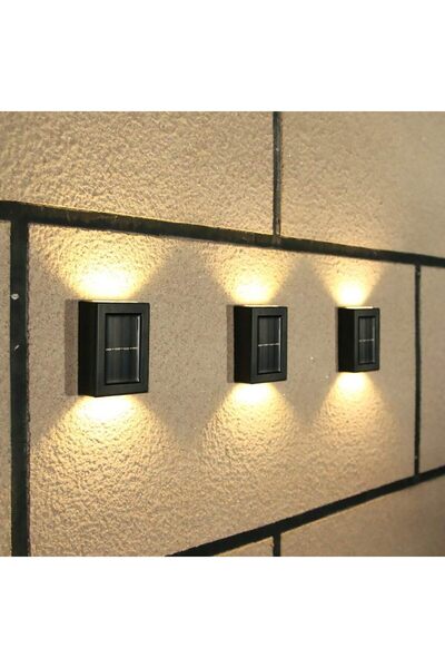 STARSTAR 3-Pack LED Solar Wall Lights, Top and Bottom Illumination Outdoor Sa...