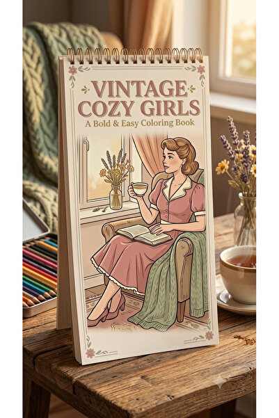 Pink Swan Craft Nostalgic Vintage Cozy Girls Boyama Kitabı - Çanta / Cep Boy ...