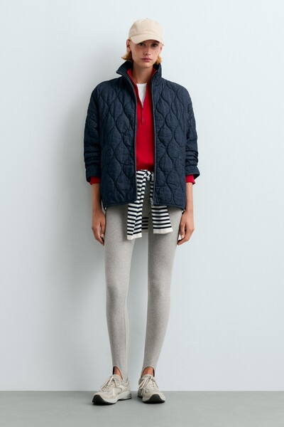 Oysho Denim görünümlü boxy FELLEX® AEROGEL dolgulu ceket