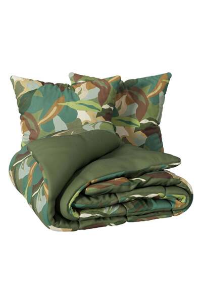 Atmosphera Set lenjerie de pat 3 piese  "Renata " - Bumbac Percale, Verde, 24...