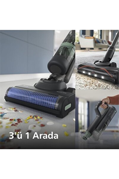 Philips XW7263.11 Aqua Trio 7000 Seri Islak & Kuru Temizlik Kablosuz Dikey Süpürge