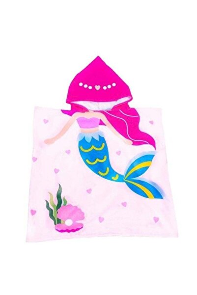 Generic Pink Mermaid Hooded Beach Towel Poncho for Kid Girls Toddlers Bath Po...