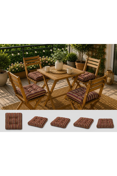TextiLici Σετ 4 Μαξιλαριών Καθίσματος LuxSeat (Επάνω & Κάτω) – 40x40x7 εκ. – ...