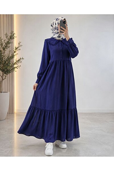 MVR Sirius Boutique Viyana Elbise Lacivert