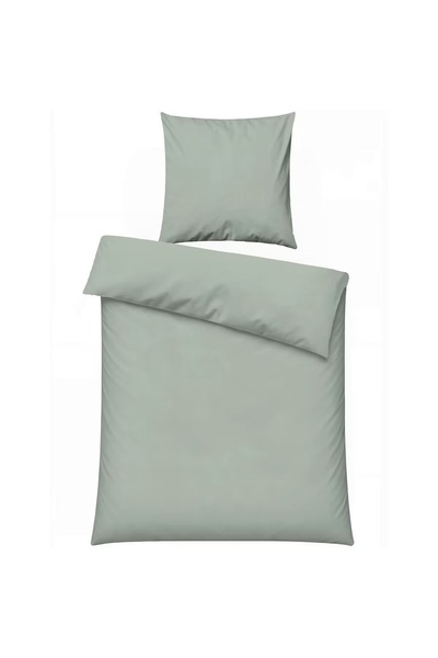 OEM Set de fețe de pernă, bumbac, 135x200 cm + 80x80 cm, verde salvie