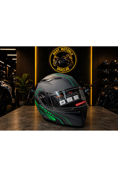 JEKAİ JK 902 AZ GREEN ÇENE AÇILIR MOTOSİKLET KASKI