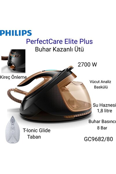 Philips Perfectcare Elite Plus 2700 W Buhar Kazanlı ÜTÜ(GC9682/80)AYAR Gerekt...