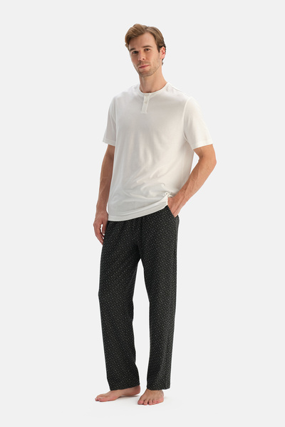 Dagi Black Jacquard Knitted Trousers