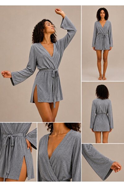 SUNYOGA Cotton Kimono Robe and Cardigan - Plain V-Neck Regular Fit Beach and ...