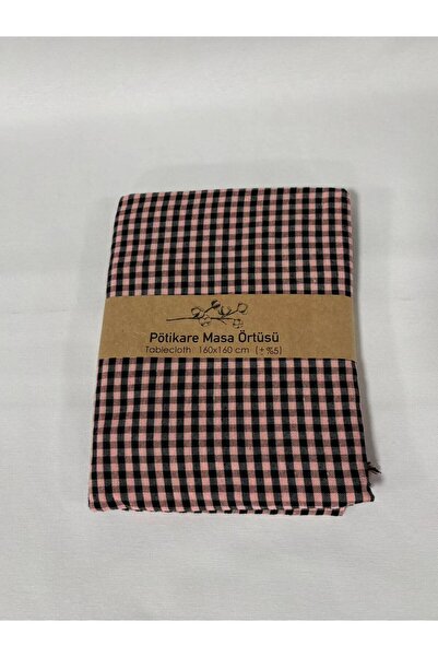 FAVORA Stolnjak od gingham tkanine 160x160 cm - Puder
