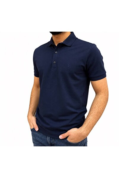 Erkek Çekmeyen kumaş Slim fit Dar Kesim Basic T-shirt Polo Yaka Tişört Etekli