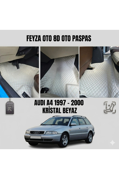 FEYZA OTO سجادة سيارة من الجلد الفاخر المضاد للانزلاق مخصصة لسيارة أودي A4 19...