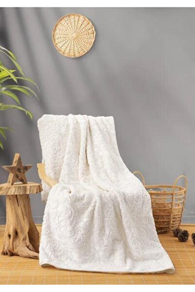Cotonbox Cotton Box Emboss Double Blanket Cream