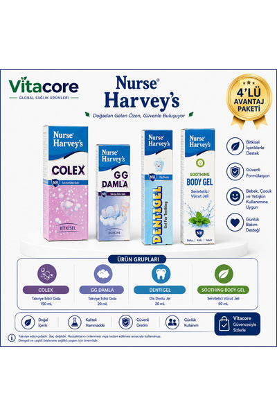 Nurse Harvey's Colex Şurup + GG Damla + Dentigel + Buzzyderm Bebek Bakım ve S...