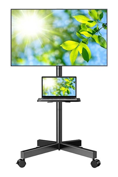 HomeCare HOME CARE Mobile TV Stand with Wheels for 26-60 Inch TVs | Heavy Dut...