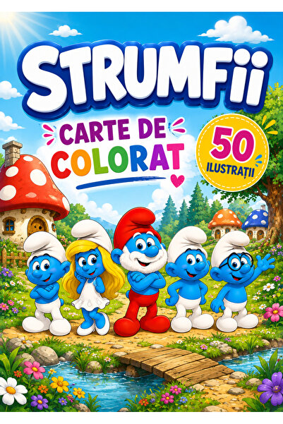 Disney Βιβλίο ζωγραφικής, 50 εικονογραφήσεις Οι Στρουμφ, Α4