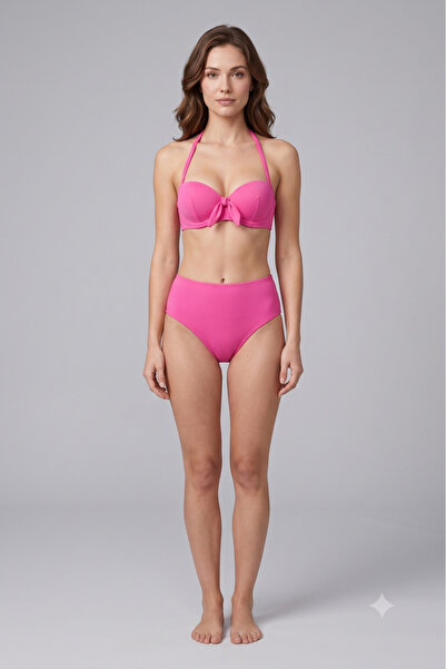 JOLT Set bikini cu susținere pentru talie înaltă pentru femei – Set de costum...