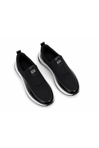 KM shoes Black Women's Daily Orthopedic Sole Sneaker Shoes