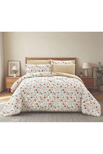 Alhabib bedding مفرش سمر لاند صيفي كوين قطن 100% بيج مشجر يناسب سرير مقاس 200...