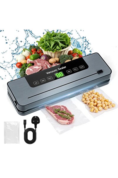 Klyte 6-in-1 Automatic Vacuum Sealer Machine with 30Pcs Bags & Cutter, Dry & ...
