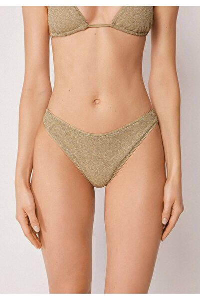 Calzedonia Brazilian Bikini Bottom Metallic Glow