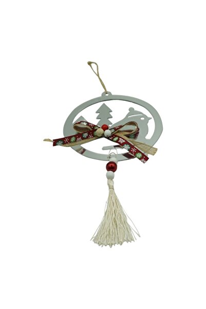 Rao Ornament Brad, Pasare, Argintiu, Lucios, 14*26cm, Acril, Interior/ Exterior