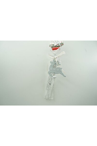Rao Ornament de Brad Craciun Cerb, Gri, Lemn, 25 Cm