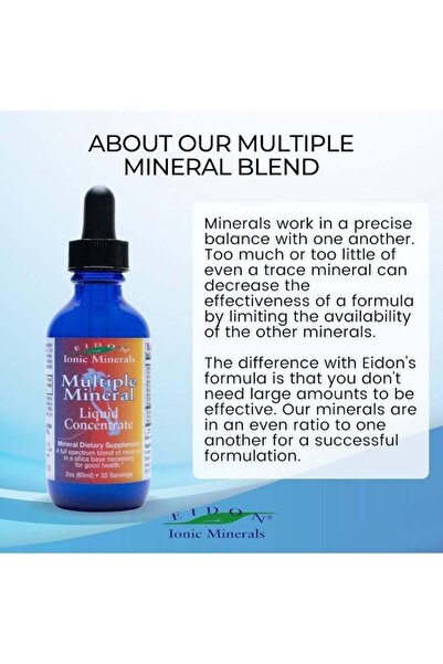 Eidon Ionic Minerals مكملات معدنية، معادن أيونية، معادن متعددة، مركز سائل، 2 ...