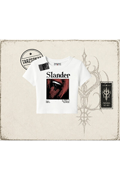 Tarzsokak Unisex majica za bebe "Slander" za žene, bela
