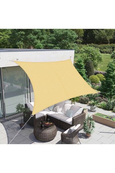 STARSTAR Rectangular Shade Cloth 2x3m Opaque - UV Protection - 4 Protective R...