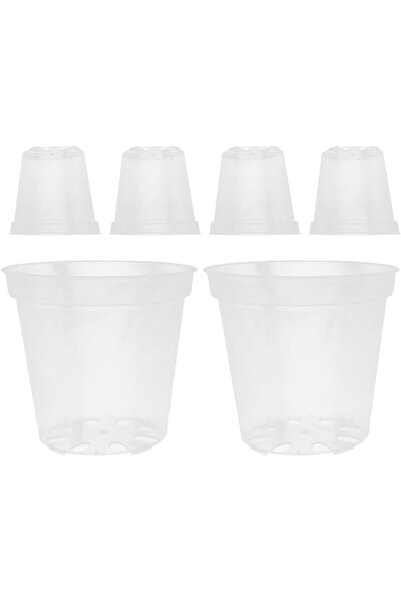 STARSTAR A set of 6 flower pots, transparent plastic orchid pots, suitable fo...