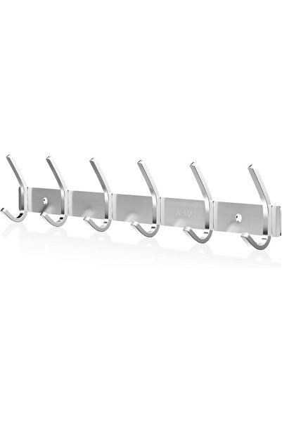 STARSTAR SUS304 Stainless Steel Modern Coat Hook Rack Brushed Finish Double J...