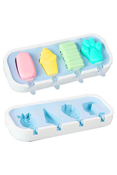 STARSTAR 2-pack 8-hole BPA-free silicone popsicle molds with fruit patterns a...