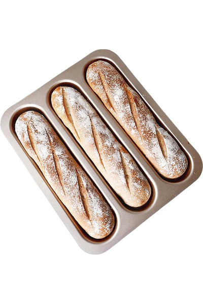 STARSTAR Bread baking pan, non-stick baking pan, 3 wavy grooves