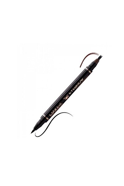 Generic Brand Mik over 22 double eyebrow and eye pencil - black / chocolate e...
