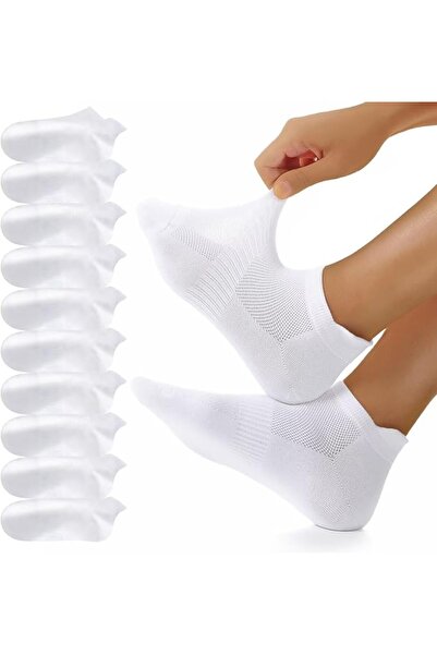 STARSTAR 10-Pair Breathable Pure Cotton Short Sports & Running Socks for Men ...