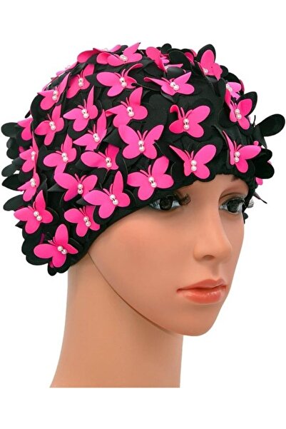 STARSTAR Retro Floral Women's Swim Cap - Vintage Style, Waterproof Swim Acces...