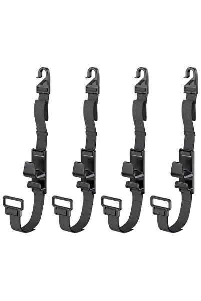 STARSTAR 4 headrest hooks, adjustable rear seat hanger, plastic shopping bags...