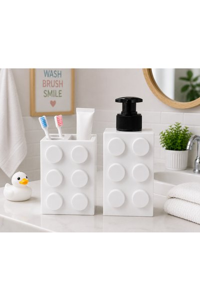 Generic Brand Σετ μπάνιου HPs Blok (Θήκη για υγρό σαπούνι & Θήκη για οδοντόβο...