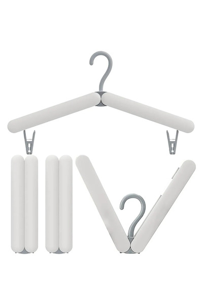 STARSTAR Travel Clothes Hangers 4-Pack Foldable High-Quality Plastic Portable...
