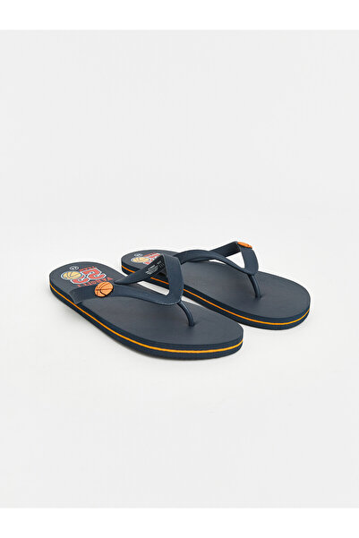 LC Waikiki Nevavm Basketball Printed Men's Flip Flops with Difference Design